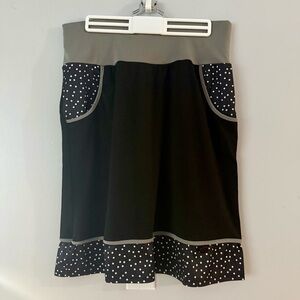 💥MISSLOOK Black and Gray Mini Skirt with Polka Dots